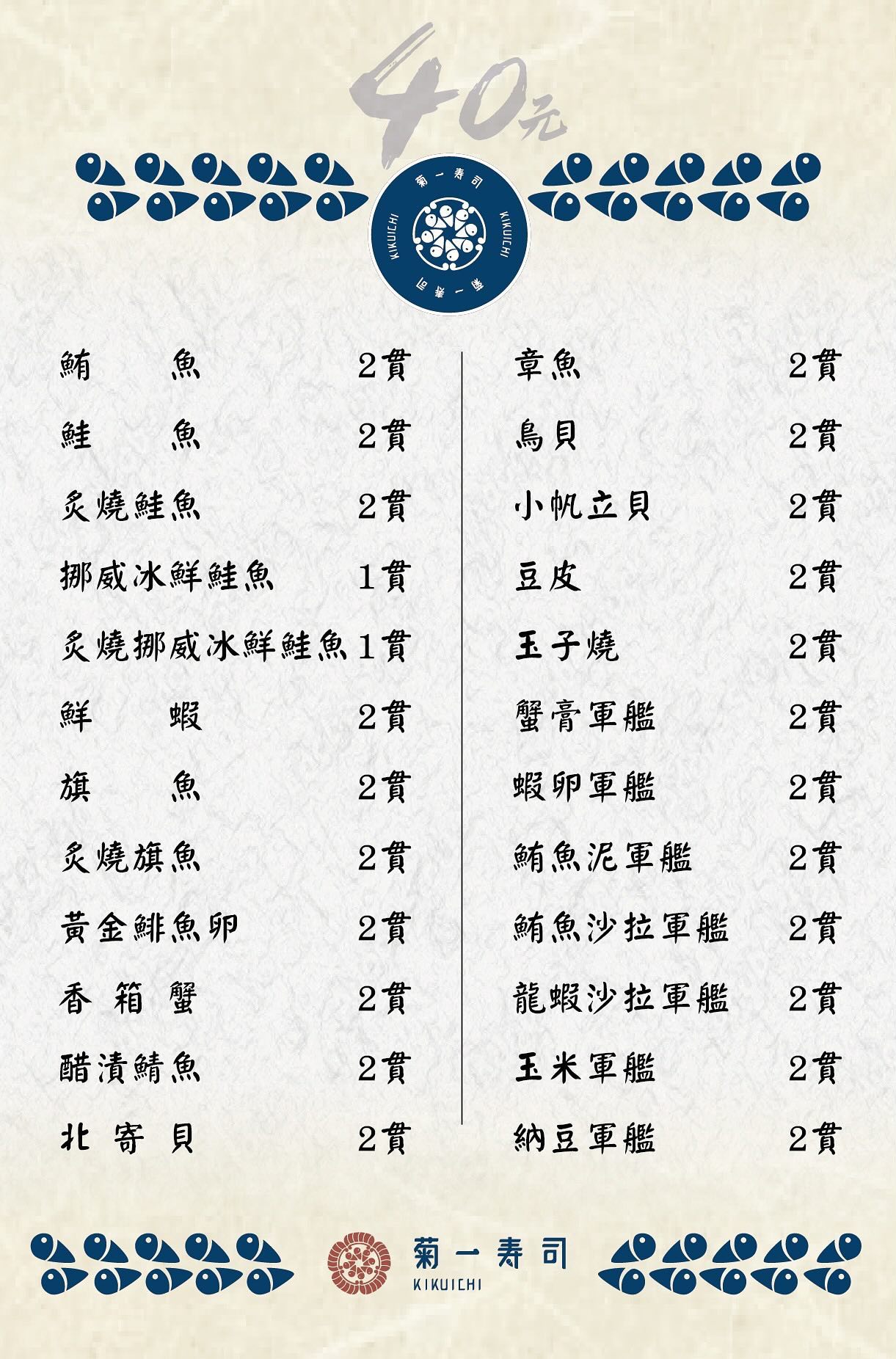 菊一寿司|台中新開幕壽司|台灣大道美食、北區平價日式料|40元起到100元,4種價位壽司盤 - 第18張圖