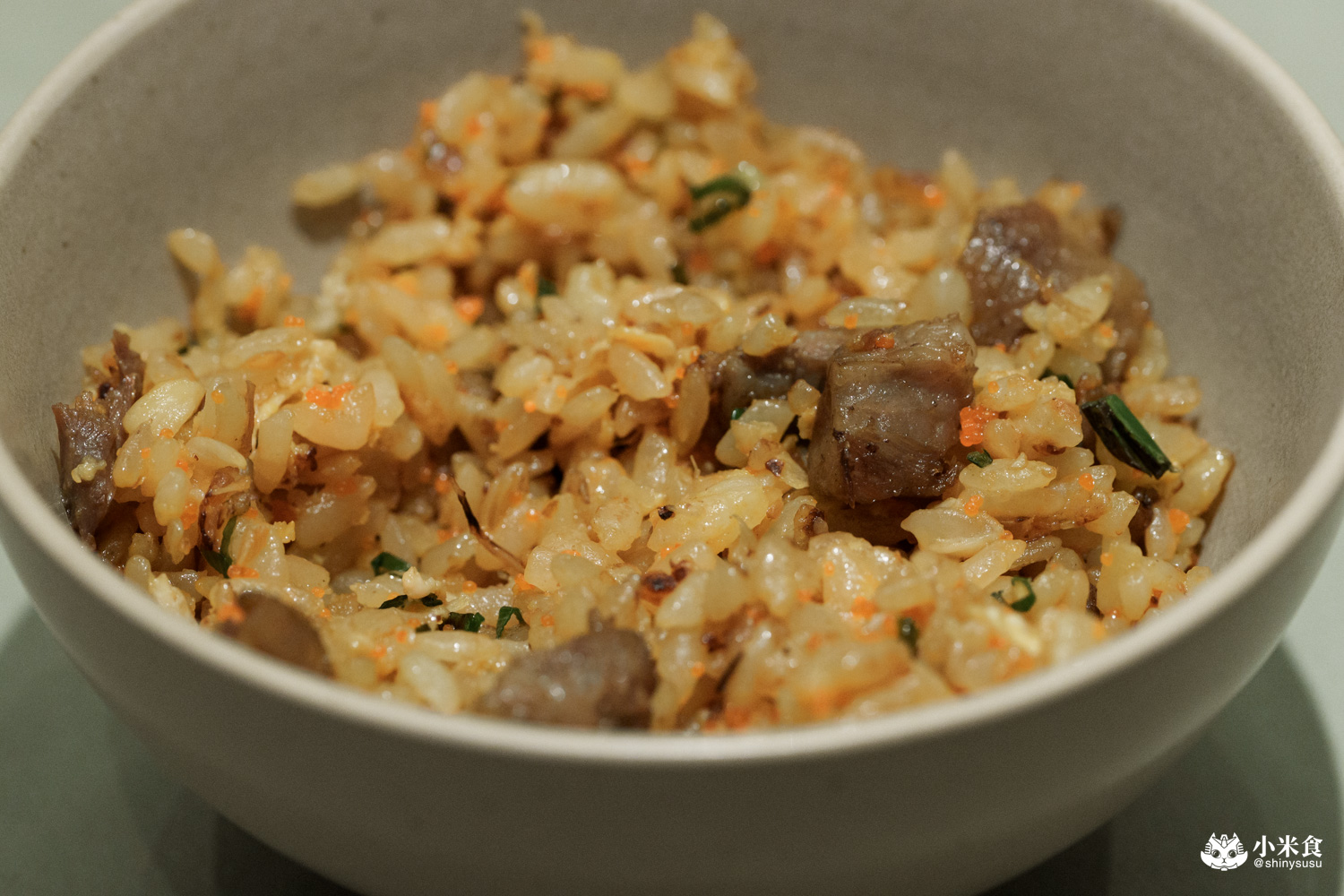 夏登法式鐵板燒 A5和牛筋魚卵炒飯 夏登法式鐵板燒|城市香草花園,1450+10% 起的11道無菜單料理,可升級龍蝦套餐,台中南屯鐵板燒推薦