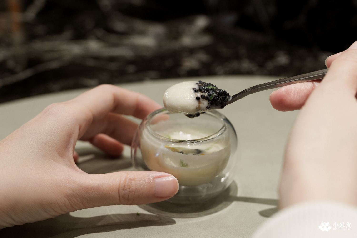 夏登法式鐵板燒 法式白花椰菜慕斯・魚子醬 法式白花椰菜慕斯・魚子醬