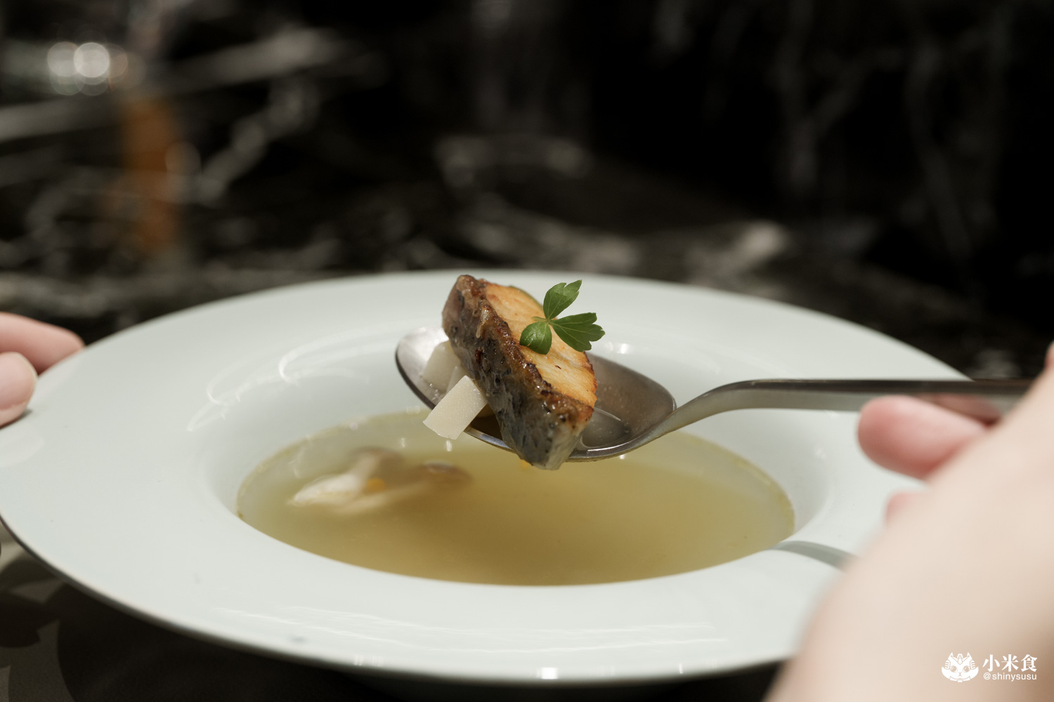 夏登法式鐵板燒 海鱸魚・袖香海鮮清湯 夏登法式鐵板燒 海鱸魚・袖香海鮮清湯