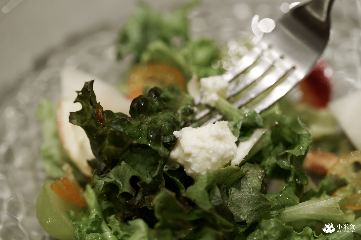 夏登法式鐵板燒 絲綢乳酪沙拉・蜜漬果韻青蘋果醬 夏登法式鐵板燒 絲綢乳酪沙拉・蜜漬果韻青蘋果醬